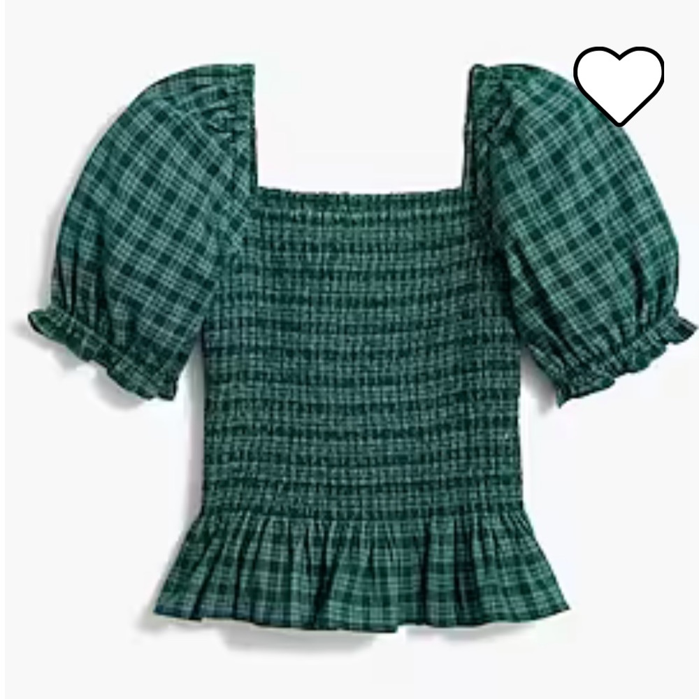 NWT Jcrew factory flannel smocked top